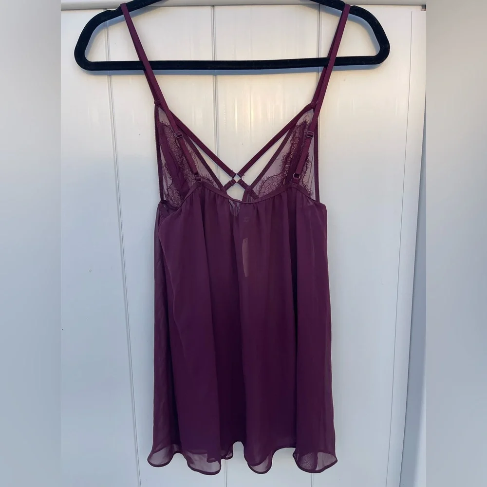 Victoria’s Secret Babydoll Lace Lingerie Violet Large NWT - Picture 3 of 4